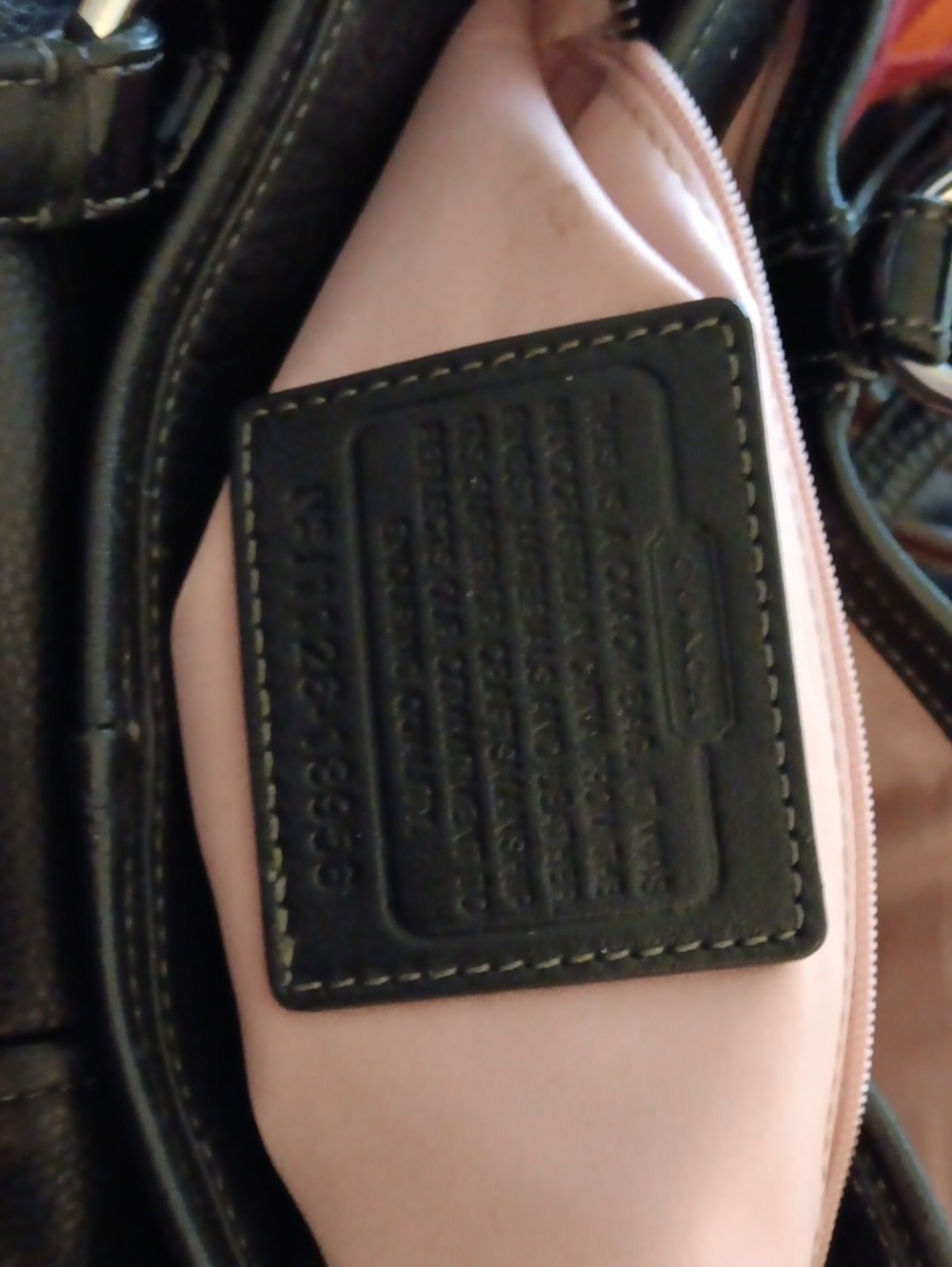 Coach Black and Pink Satchel with Logo Patch